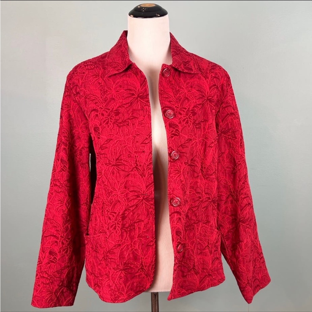 Red Detailed Jacket